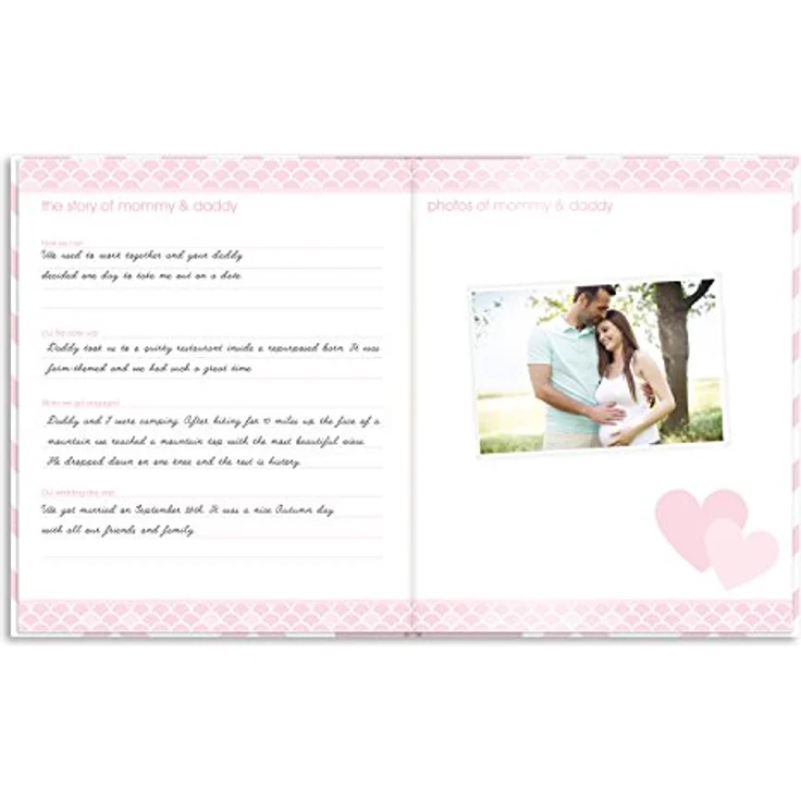 Pearhead P62202 Chevron Babybuch mit Clean Touch Stempelkissen, rosa (Texte auf Englisch) - Preisvergleich – Bild 6