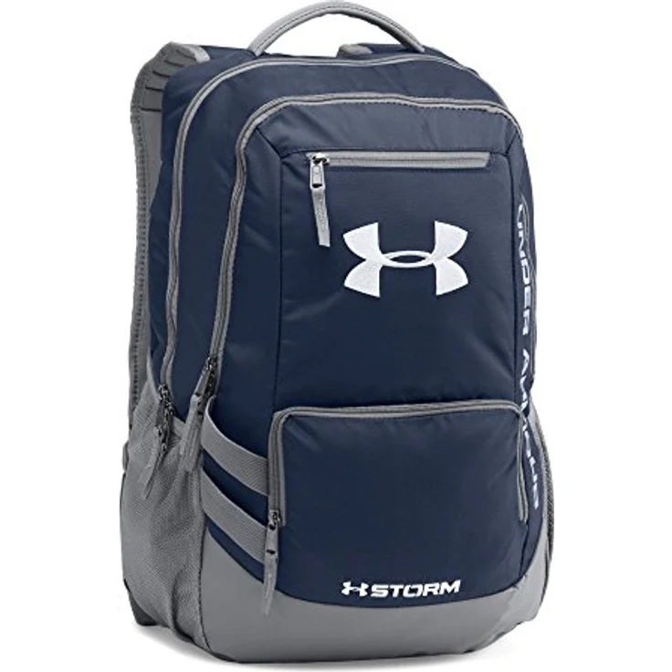 Under Armour Hustle Lite Backpack midnight navy - metallic silver (410-099) – Bild 2