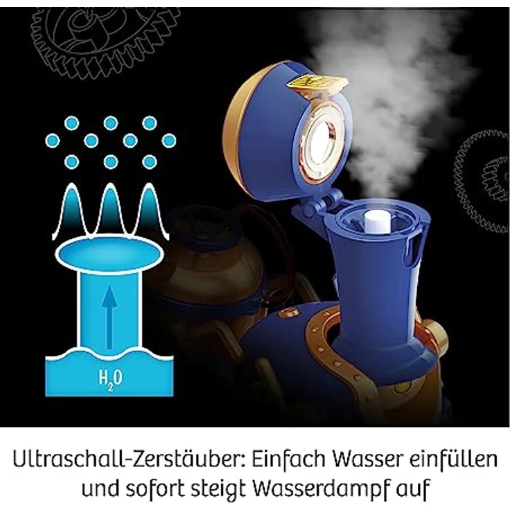 Kosmos Rufus, Experimentierkasten mit Ultraschall-Zerstäuber und 3 Modi, Steampunk-Design – Bild 3
