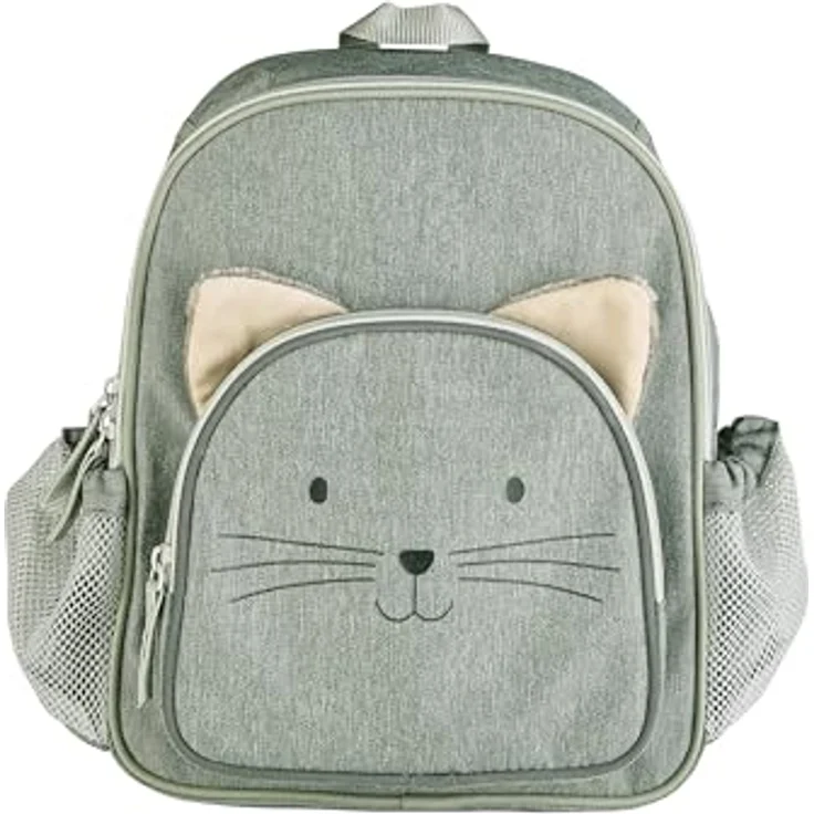 Sterntaler Mini-Rucksack Katze Lilly, Grüner Kindergartenrucksack mit Kühlfunktion, reflektierenden Elementen und Namensschild – Bild 1