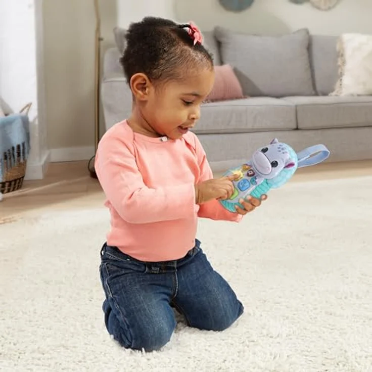 VTech Baby Hippo-Handy – Spielzeugtelefon in Nilpferd-Optik mit 5 Liedern und 15 Melodien - Für Kinder von 6-36 Monaten – Bild 4