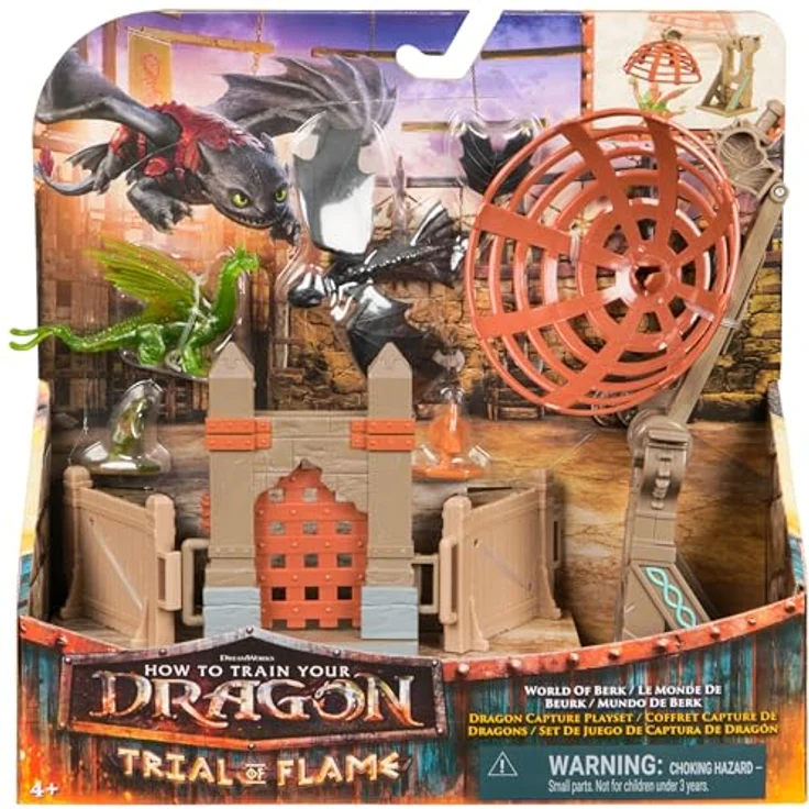 DreamWorks Dragons Drachenzähmen leicht gemacht - Trial of Flame, Drachen-Arena Spielset mit Drachen- und Wikingerfiguren, Abenteuer für Kinder ab 4 Jahren – Bild 2