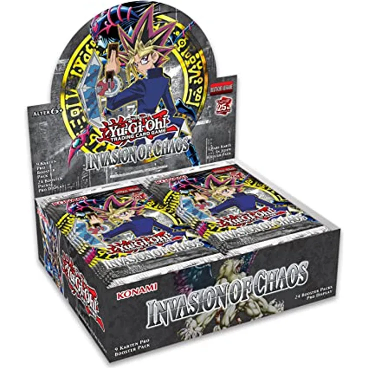 Yu-Gi-Oh! TRADING CARD GAME Invasion of Chaos Display-Deutsche Ausgabe, 25th Anniversary Edition, Sammelkarten Booster-Set