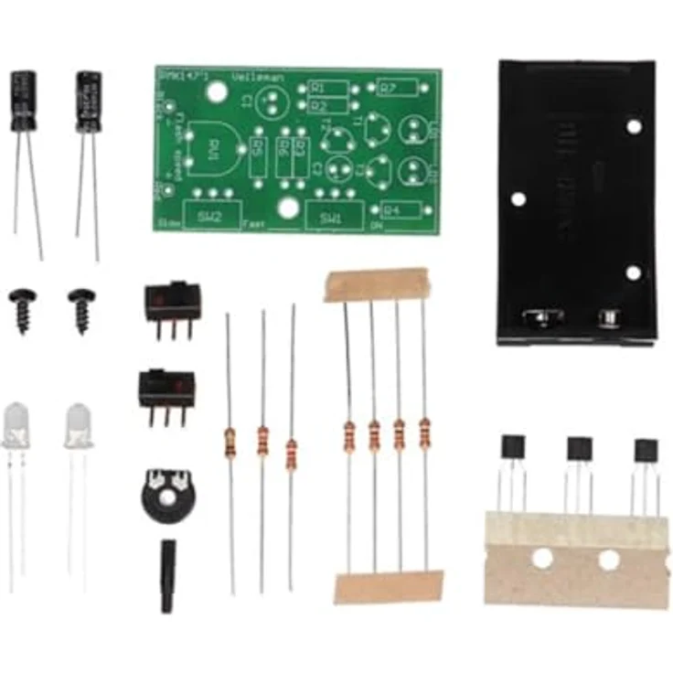 Whadda Lötbausatz, Stroboskop mit Zwei weißen LEDs, Experimentierkasten für Elektronikbegeisterte. – Bild 3
