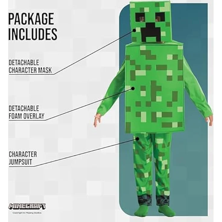 Jakks Pacific Disguise - Minecraft Costume - Creeper (104 cm)(115779M) – Bild 5