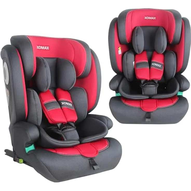 XOMAX LM238 Autokindersitz, ISOFIX, für Kinder 9-36 kg, anthrazit-rot, verstellbar und waschbare Bezüge – Bild 8