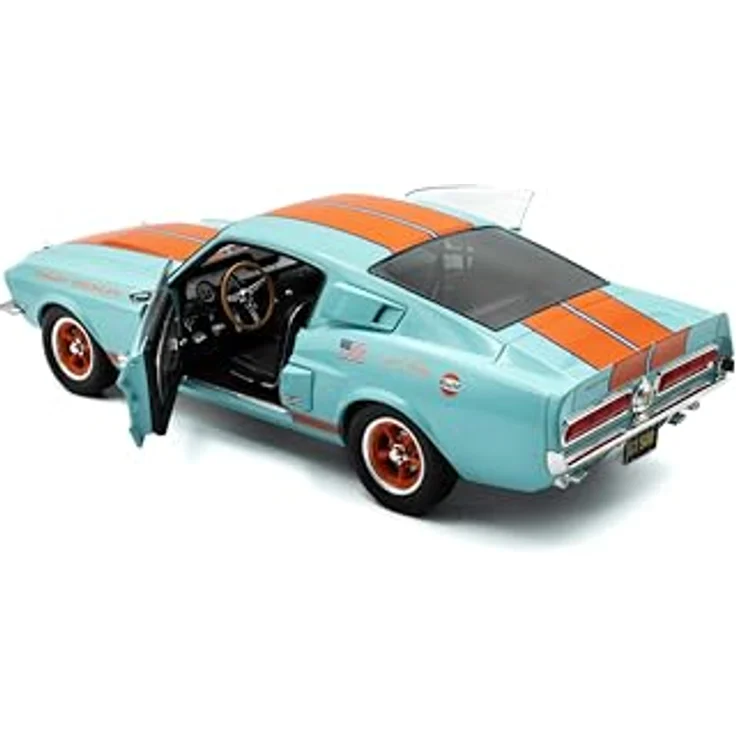 Solido 1:18 Shelby GT500 Gulf Racing Tribute, detailgetreues Spielzeugauto in mehrfarbiger Gulf Racing Gestaltung, 47,3 cm lang – Bild 5