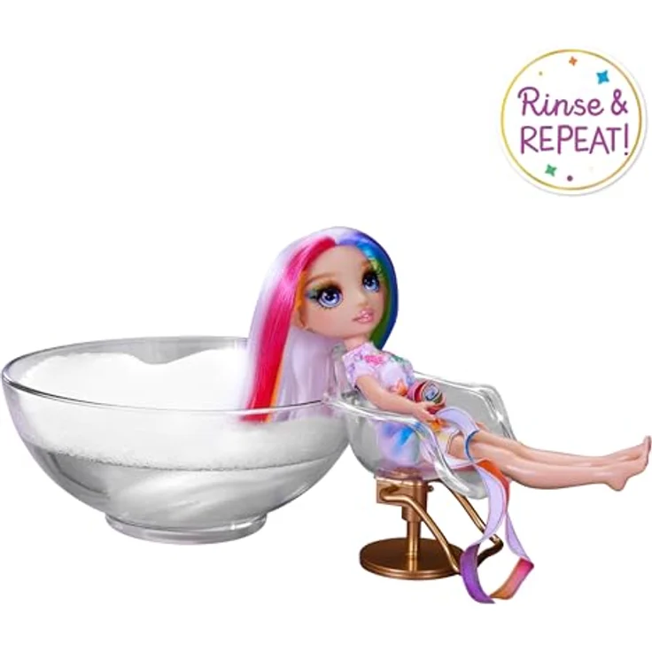 Rainbow High Anziehpuppe Rainbow High Hair Chalk & Style Doll- Amaya (Rainbow) mit 5 Haarkreiden und 5 Haarspangen – Bild 5