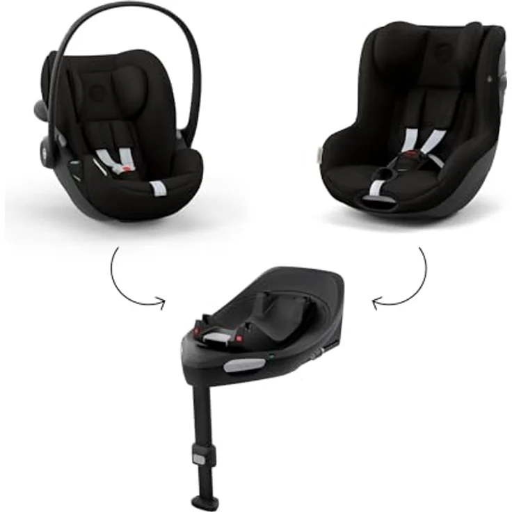 Cybex Cloud G3 i-Size Babyschale, 0 - 13 kg mit Liegeposition und 180°-Drehung, Magic Black – Bild 8