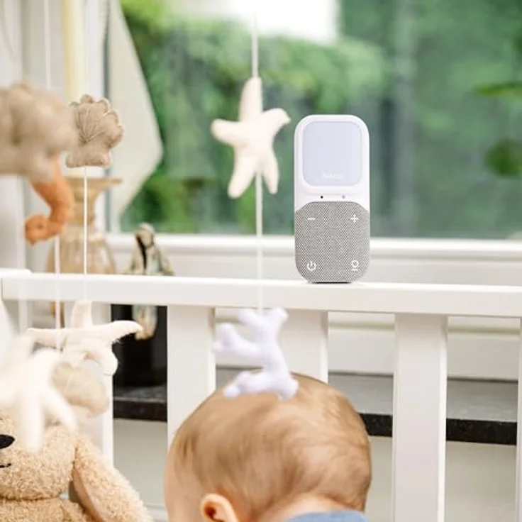 Alecto DBX140 - Full Eco Audio Babyphone mit DECT-Klangqualität, Display, Nachtlicht und Reichweite bis 300 m - Weiß/Grau – Bild 5