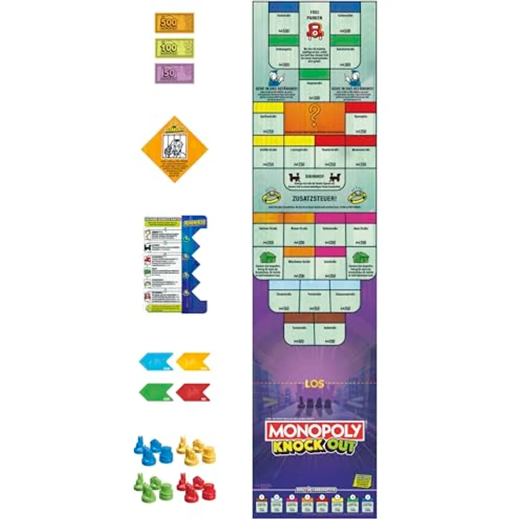 Hasbro Monopoly Knockout, Familienspiel mit aktivem Spielspaß – Bild 4