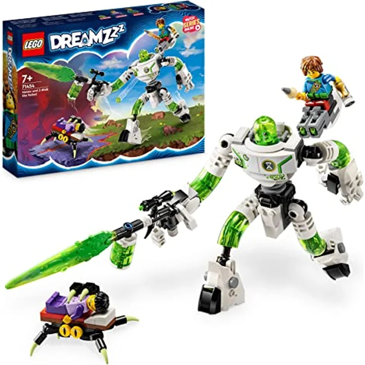 LEGO 71454 DREAMZzz Mateo und Roboter Z-Blob, kreatives Abenteuer-Spielzeug Set mit großer Roboterfigur, 2 Minifiguren, basiert auf der TV-Show, Spielzeug für Kinder ab 7 Jahren – Bild 1