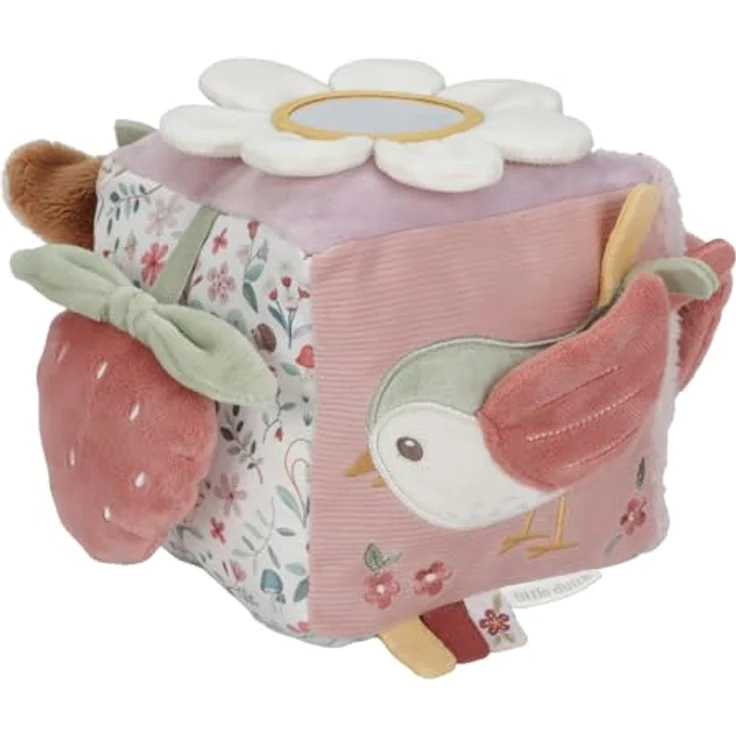 Little Dutch Fairy Garden Aktivitätenkubus, weiches Spielzeug mit verschiedenen Aktivitäten und Texturen, 14 x 14 x 14 cm – Bild 2