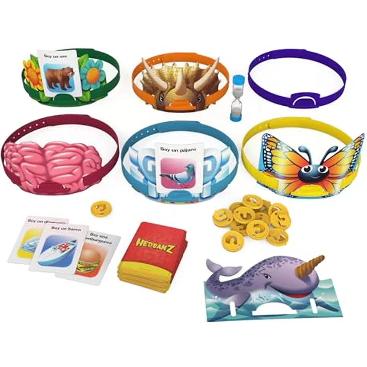 Spin Master Games Hedbanz Core Refresh ESP, interaktives Brettspiel für Familien und Freunde – Bild 4