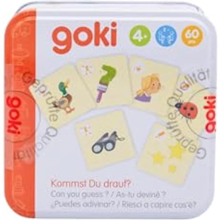 goki 56310 - Kartenspiel Kommst Du Drauf? – Kreatives Ratespiel für Kinder und Erwachsene – Pappe, 60er Set, ab 4 Jahre – Bild 2