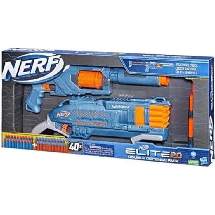 Hasbro Double Defense Pack, Blaster Set mit 2 Nerf Elite 2.0 Blastern und 40 Darts – Bild 4