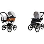 Babylux BabyLux ALU 2in1 Kinderwagen für Kleinkinder – Black Dots Silver Frame, Multifunktionaler Kinderwagen mit elegantem Design und Sicherheitsfunktionen