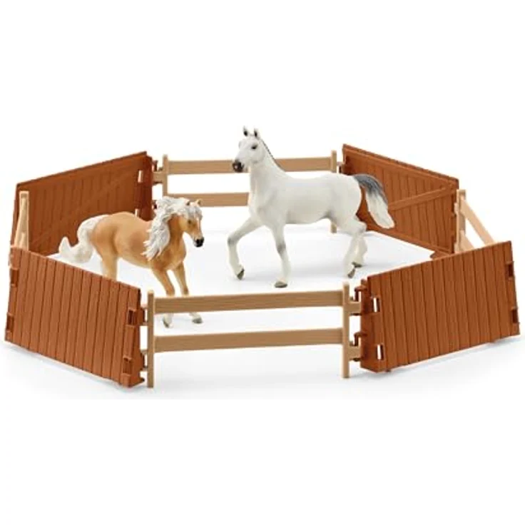 Schleich Reithalle Peppertree, Spielset mit Zubehör für Voltigieren und Springreiten, ca. 53,5 x 52 x 35,1 cm – Bild 4