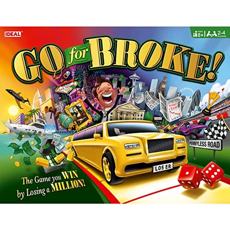 IDEAL Go for Broke: The Game You Win by Losing a Million!, Classic Games for 2-4 Players, Ages 8+ – Bild 5