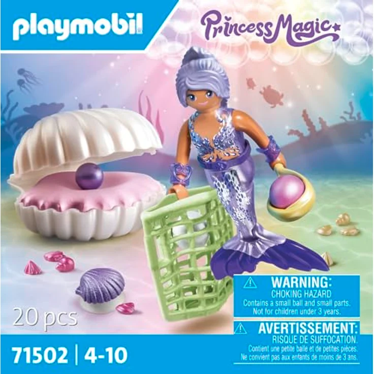 Playmobil® Konstruktions-Spielset Meerjungfrau mit Perlmuschel (71502), Princess Magic, (20 St), Made in Europe – Bild 4