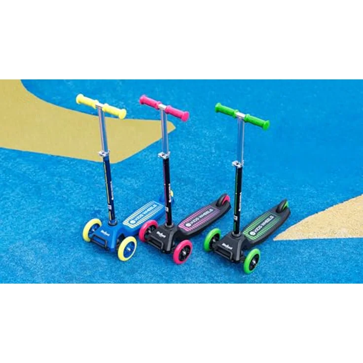 Rebel Kids Wheels Yellow (1LL) dreirädriger Tretroller mit 3-stufiger Lenkradhöhenverstellung – Bild 5