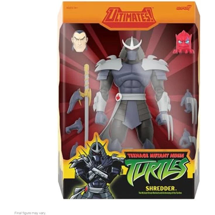 Super7 Teenage Mutant Ninja Turtles Ultimates Actionfigur Wave 13 Shredder, 18 cm, voll beweglich mit umfangreichem Zubehör und austauschbaren Teilen – Bild 2