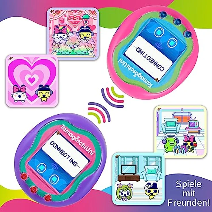 Bandai Tamagotchi Uni, Interaktives virtuelles Haustier mit multilingualer Unterstützung – Bild 3