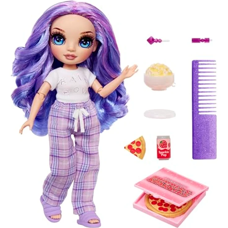 Rainbow High Anziehpuppe Junior High PJ Party Fashion Doll Violet (Purple) – Bild 2