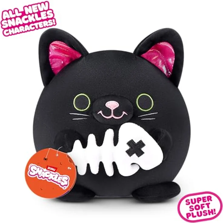Snackles Halloween Serie 1, 20 cm Plüschspielzeug (Salem) mit Snack-Accessoire und supersüßer Persönlichkeit – Bild 3