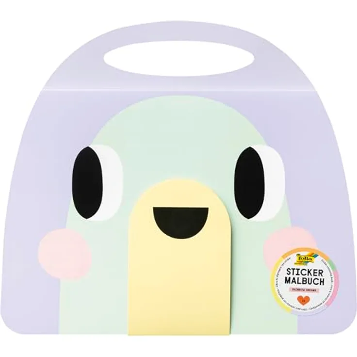 Folia Max Bringmann KG Stickerbuch Malbuch „Epic Adventures“ und „Rainbow Dreams“, 15 Ausmalseiten, hochwertiger Stickerbogen mit Hot-Foil-Veredelung
