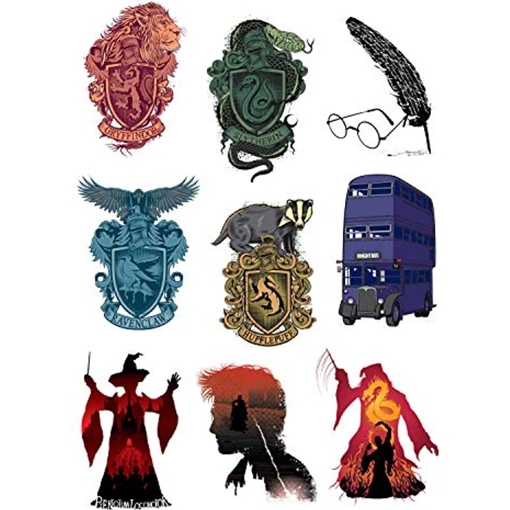 Cinereplicas Harry Potter Sticker Set Symbols, Offiziell lizenziert, 55-tlg, bunt – Bild 3
