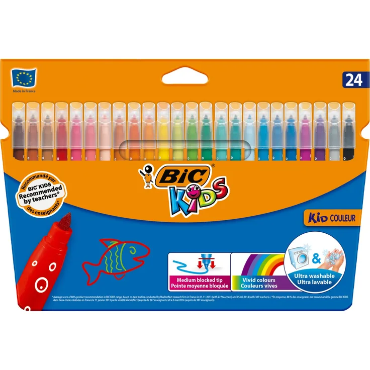 BIC Buntstift, Farbstifte Set mit 24 brillanten Farben