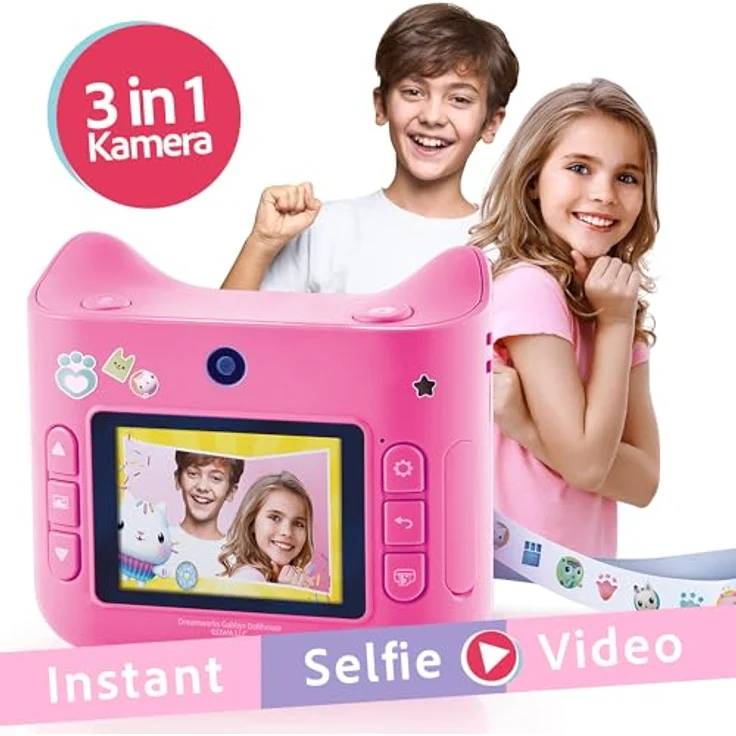 Canal Toys Gabby's Dollhouse, Digitalkamera mit Sofortdruck, multilingual, für Kinder ab 4 Jahren, 250 Fotos, individuell gestaltbar – Bild 6
