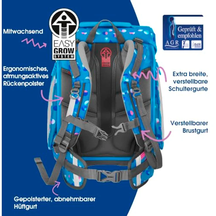 Step by Step Schulranzen SPACE Schulranzen-Set, mehrfarbig mit ergonomischem Design und großzügigem Stauraum – Bild 4