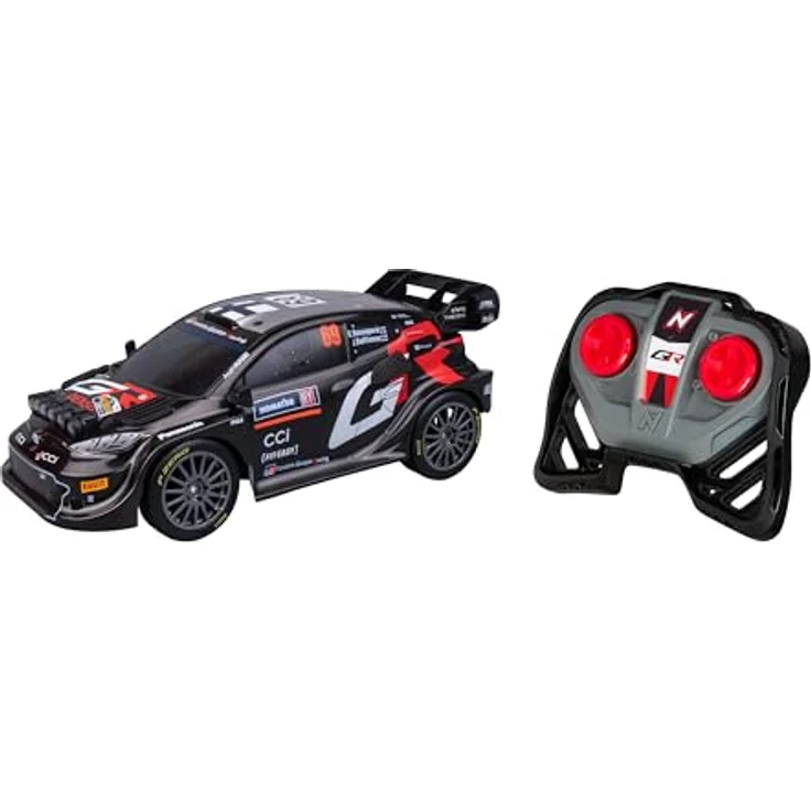 Nikko Night Mode RC- Toyota GR #69 Rovanperä, ferngesteuertes Auto im Maßstab 1:18 mit LED-Rennlichtern und 2,4 GHz Präzisionscontroller – Bild 1