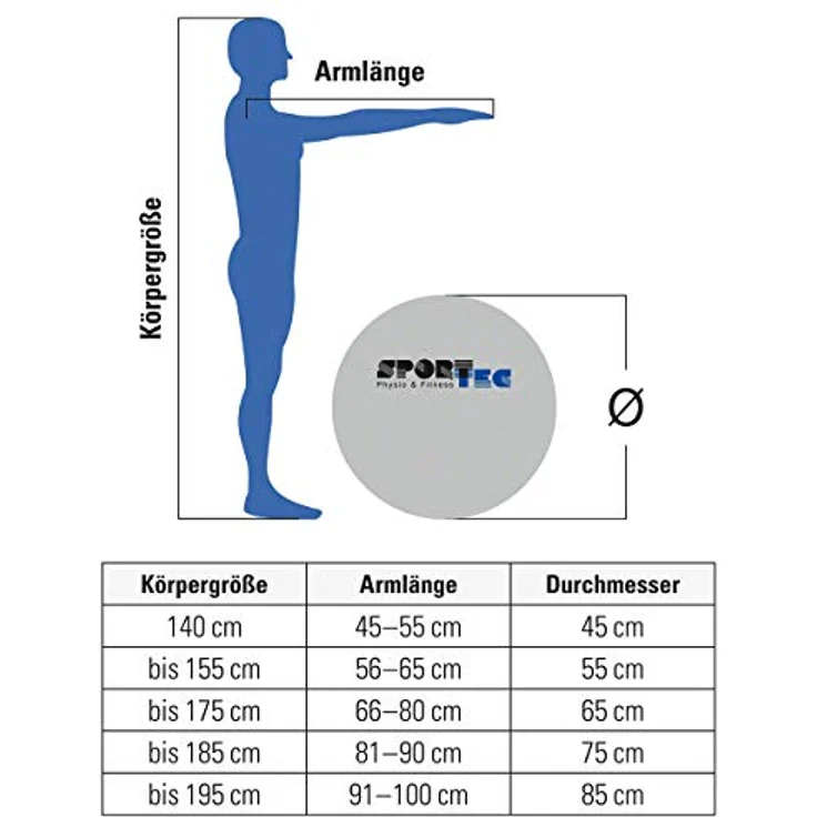 PEZZI Gymnastikball, Ø 65 cm, grün, grün – Bild 7