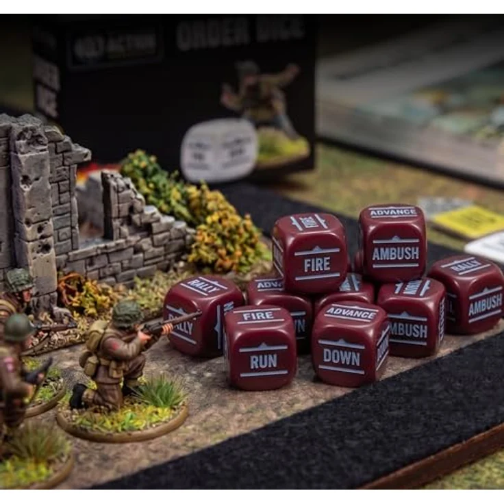 Warlord Games Kastanienbrauner Bestellwürfel für Bolt Action - Set mit 12 Würfeln – Bild 4