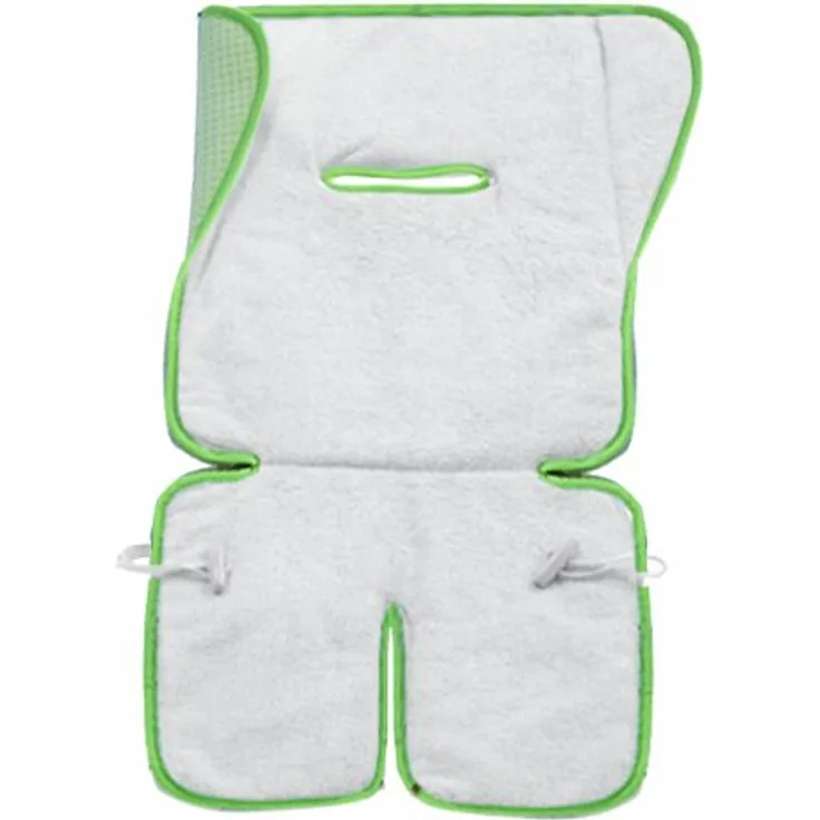 Italbaby 050.0030 Universal-Sitzauflage für Kinderwagen, wendbar, mit Frottee Grün/Limette