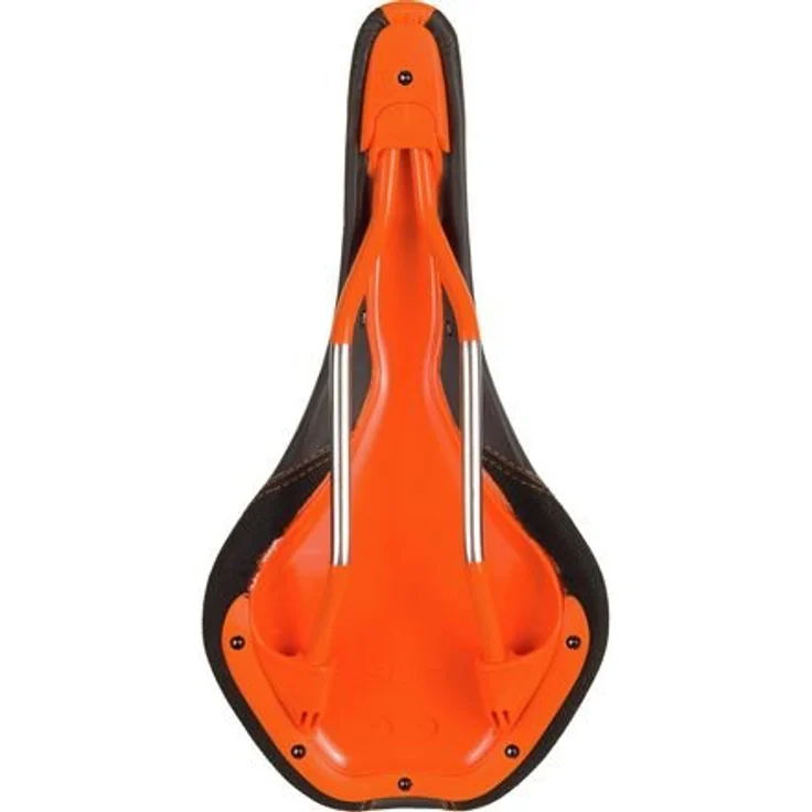 SDG Sattel Duster MTN MTB Sattel Unisex Erwachsene, schwarz/orange - Leichter All Mountain Sattel mit Titan/Aluminium Schienen, 140 x 285 mm, 240 g – Bild 4