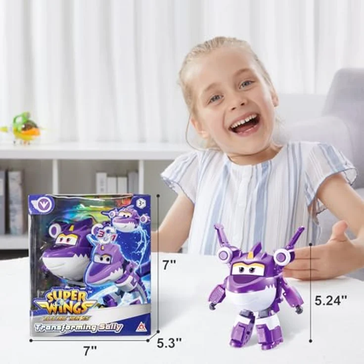 Super Wings Transformable Spielzeug Sally, 2 in 1 Action Figur, 12,7 cm Pterosaurier-Flugzeug-Roboter, für Jungen und Mädchen ab 3 Jahren – Bild 5
