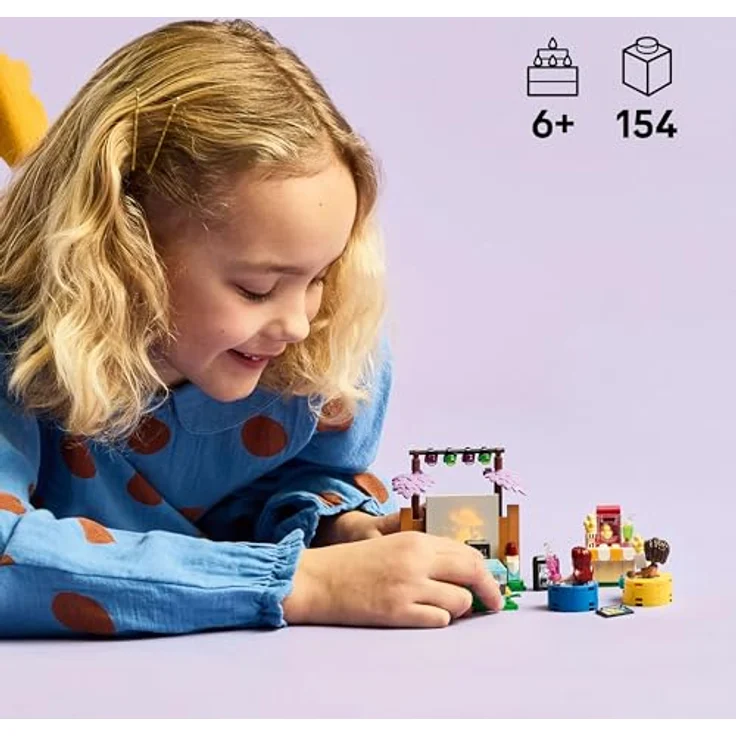 LEGO Friends 42642, Filmabend mit Freunden, 154-teiliges Set mit funktionierendem Projektor und Popcornmaschine für Kinder ab 6 Jahren – Bild 3