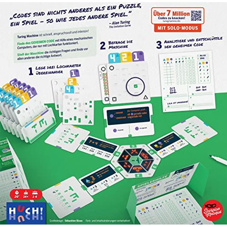 HUCH! Turing Machine | Deduktionsspiel - Langlebigkeit, flexible Gestaltung, hochwertiges Zubehör – Bild 4