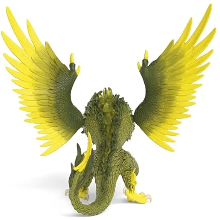Schleich Dschungelgreifvogel, Eldrador Creatures, flexibles Spielzeug mit schillerndem Grün- und Gelbgefieder, 17 x 22 x 21 cm – Bild 6