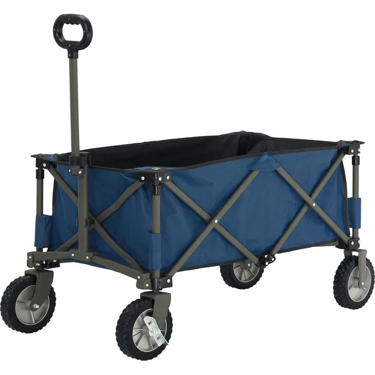 TrendLine Faltbarer Campingwagen 90,5 x 49 cm, blau, belastbar bis 50 kg, inkl. Schutztasche
