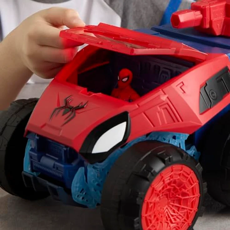 Spider-Man Spider-Man Movie Armored Vehicle, 2-in-1 Super Chompin' Tank mit Projektil-Abschussfunktion und Cockpit für 2 ActionVerse-Figuren – Bild 5