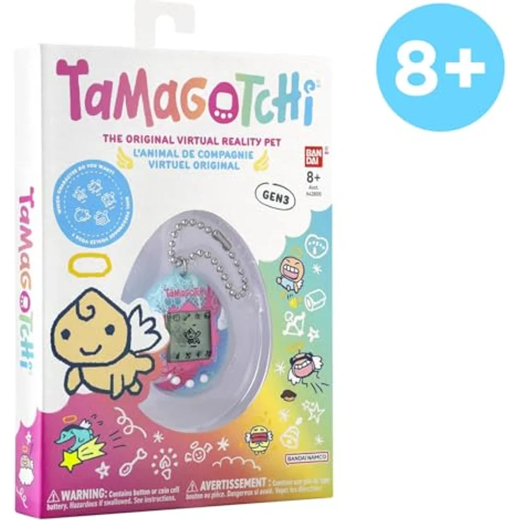 Bandai Tamagotchi Angel, Interaktives Haustier mit Lernspiel-Funktion, Pink – Bild 7