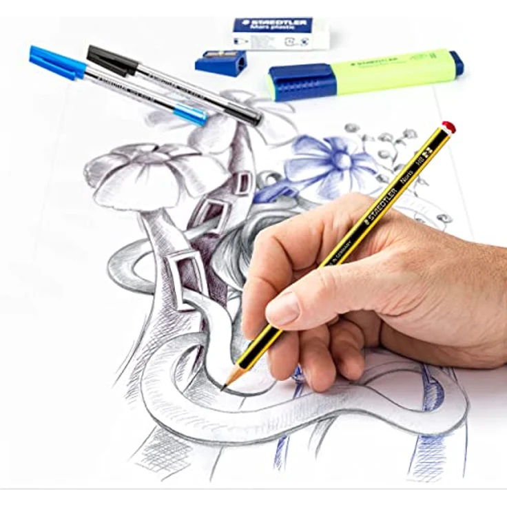 STAEDTLER Office Set, 3 Bleistifte, 2 Kugelschreiber, 1 Marker, 1 Radierer, 1 Spitzer, Büro Set auf Blisterkarte, 60 BK-4 – Bild 2
