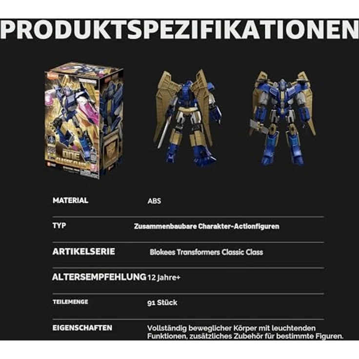 Blokees Transformers Classic Class 14 Sentinel Prime, baubare Sammelfigur mit posierbaren Funktionen und Panzer-LKW-Modus – Bild 7