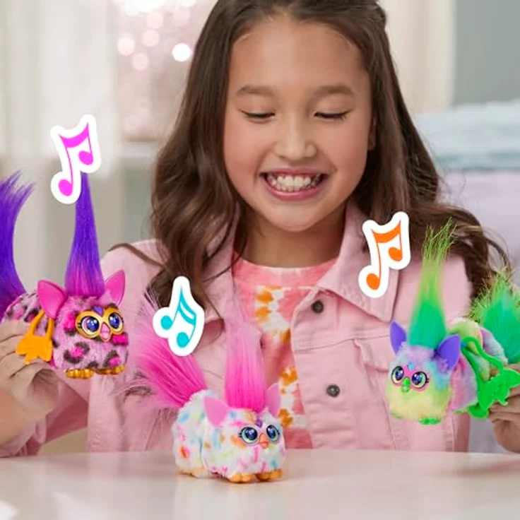 Hasbro Furby DJ Furblet Kitt-Ee-Luv, elektronisches Plüschspielzeug mit dehnbarem Körper und Musikfunktionen, für Kinder ab 6 Jahren – Bild 4