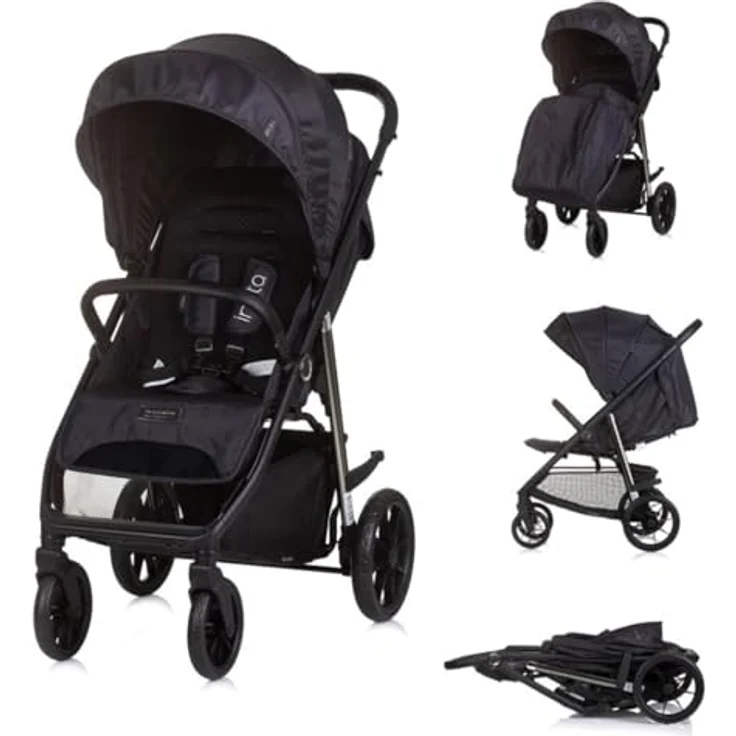 Chipolino Kinderwagen Buggy Insta, klappbar, 3-fach verstellbare Rückenlehne, 5-Punkt-Sicherheitsgurt, verstellbares Sonnendach, großer Aufbewahrungskorb, Federung – Bild 1